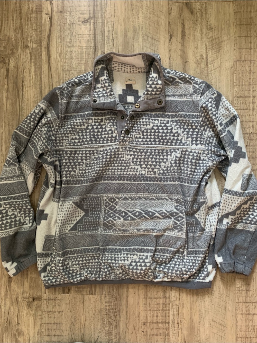 Columbia White & Grey Fleece Pull-over - Picture 2 of 11